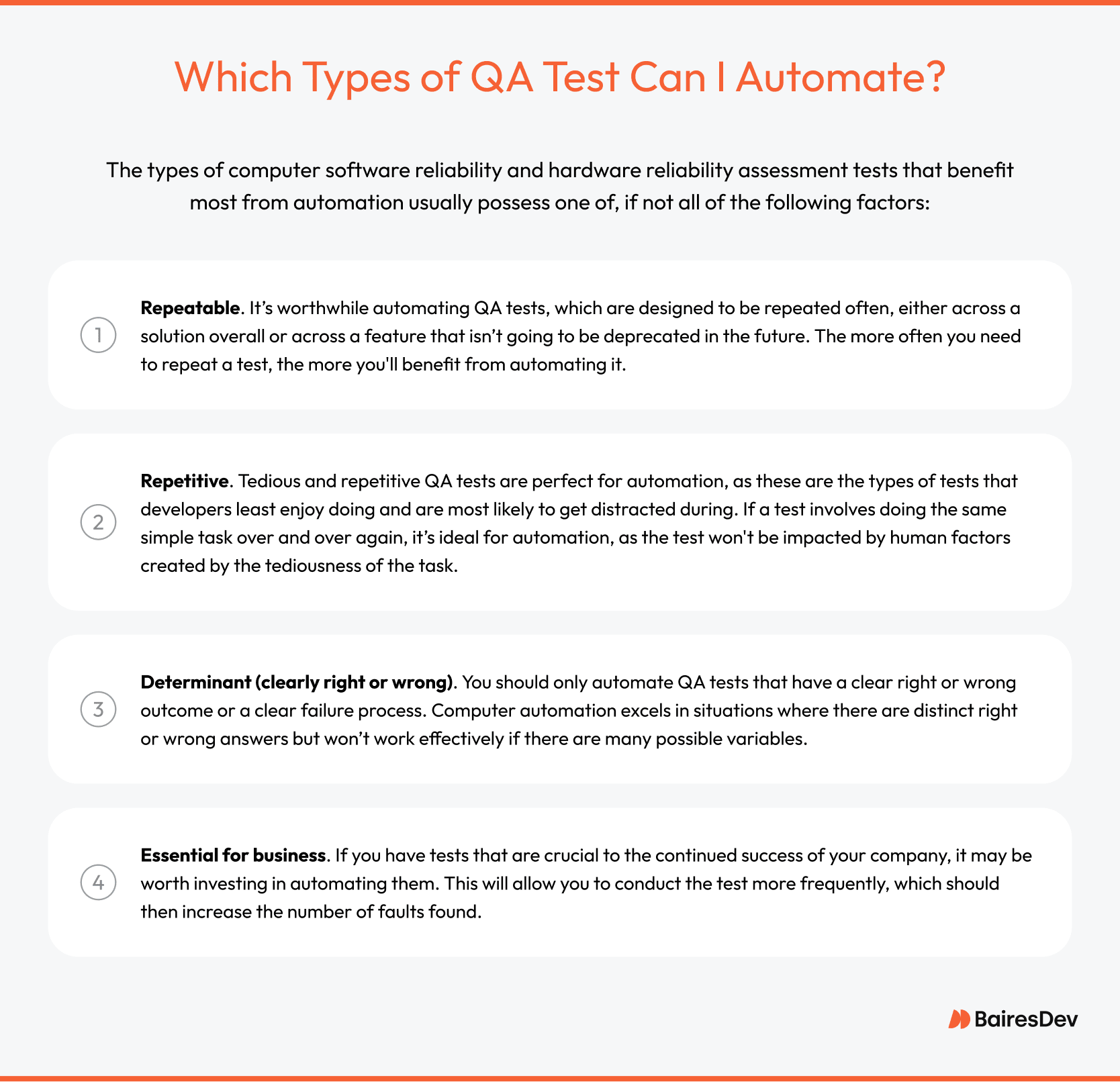 Which Types of QA Test Can I Automate